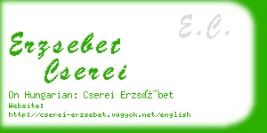erzsebet cserei business card